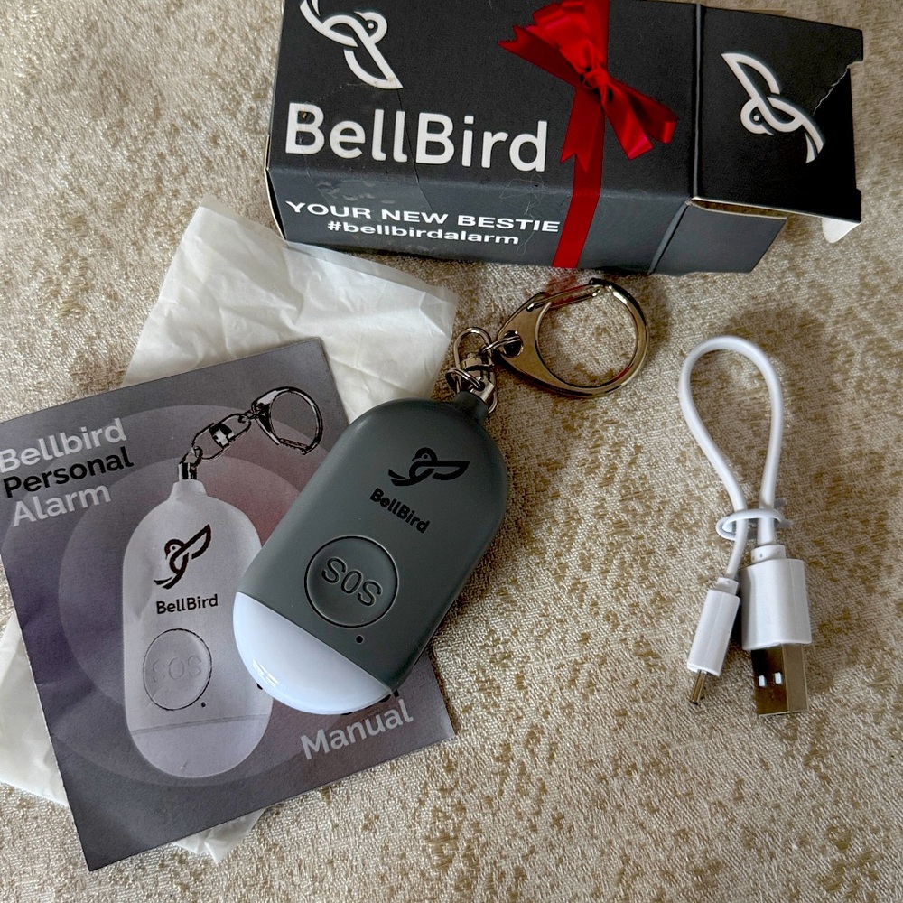 Bell Bird Alarm - Gray Box with Red Accent
